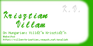 krisztian villam business card